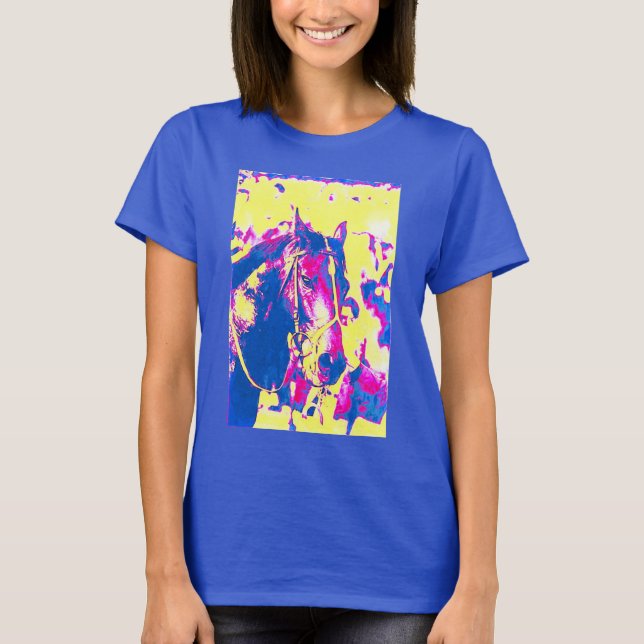 Camiseta Acuarela excelente del caballo de carreras de la (Anverso)