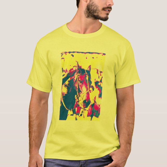 Camiseta Acuarela excelente del caballo de carreras de la (Anverso)