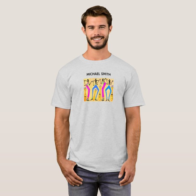 Camiseta Acuarela, feliz baile (Anverso completo)