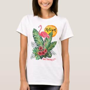 Camiseta Acuarela Flamingo Retirada