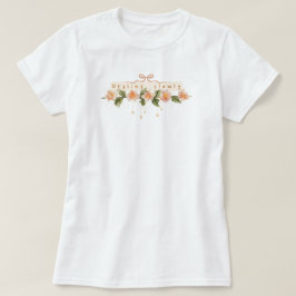 Camiseta Acuarela flora rosa coquette motivacional