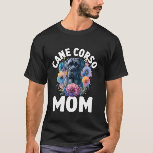 Camiseta Acuarela Floral Caña Corso Mama Perro Lover Madre