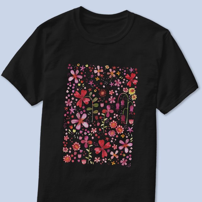Camiseta Acuarela floral moderna (Watercolor floral modern t-shirt)