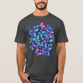 Camiseta Acuarela Fruta de Agua Patterada Mariposa acuática