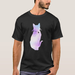 Camiseta Acuarela Fun Cat Art Fur Meow Animal