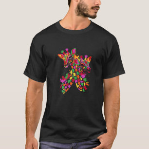 Camiseta Acuarela Giraffe Lover Difícil Giraffe Imprimir mu
