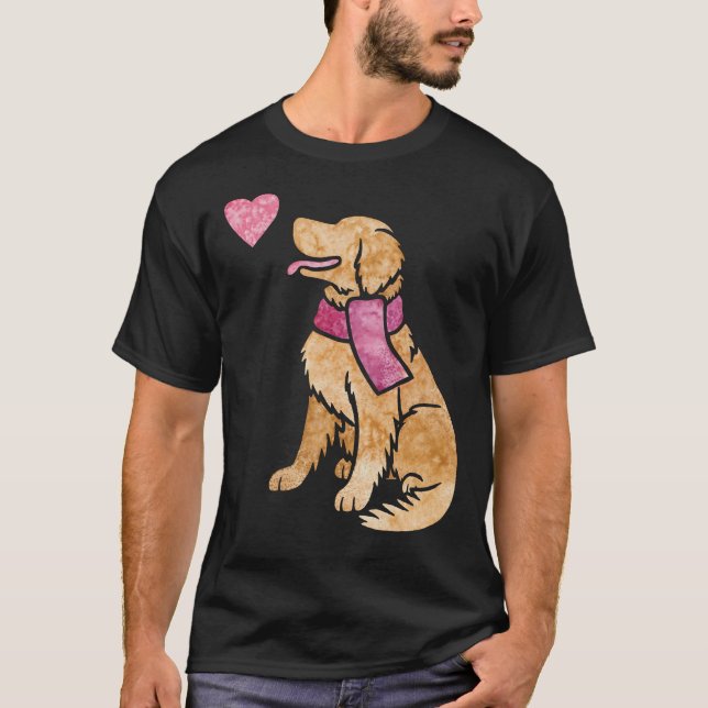 Camiseta Acuarela Golden Retriever 2 (Anverso)
