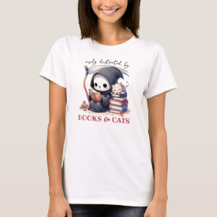Camiseta Acuarela Grim Reaper Book Lover