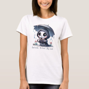 Camiseta Acuarela Grim Reaper Book Lover