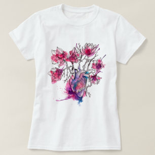 Camiseta Acuarela Heart Magnolia