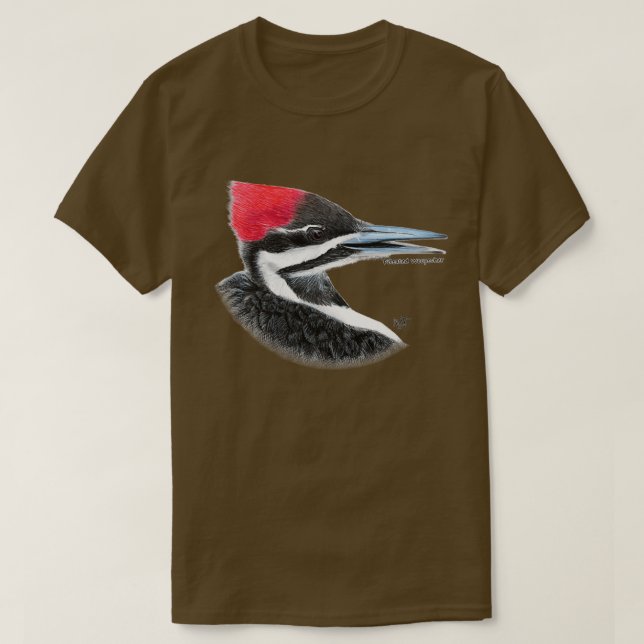 Camiseta Acuarela hembra de pájaro carpintero (Diseño del anverso)