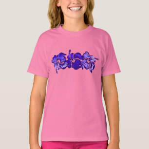 Camiseta Acuarela Hibiscus Hawai Tropical