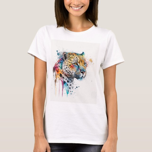 Camiseta Acuarela jaguar (Anverso)