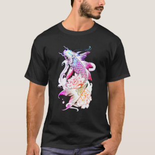 Camiseta Acuarela japonesa de pescado Koi