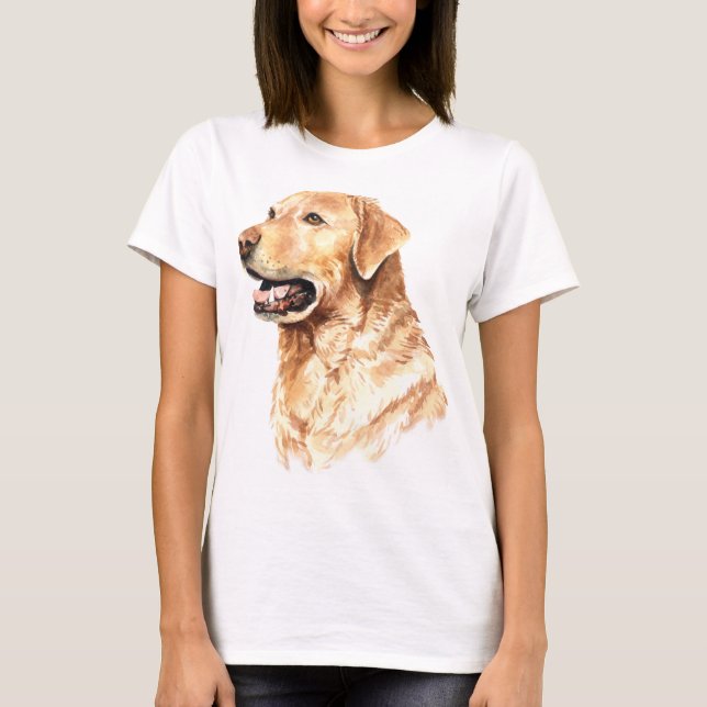 Camiseta Acuarela Labrador Recuperador (Anverso)