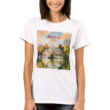 Acuarela Madrid España Paisaje Urbano Viajes Perso