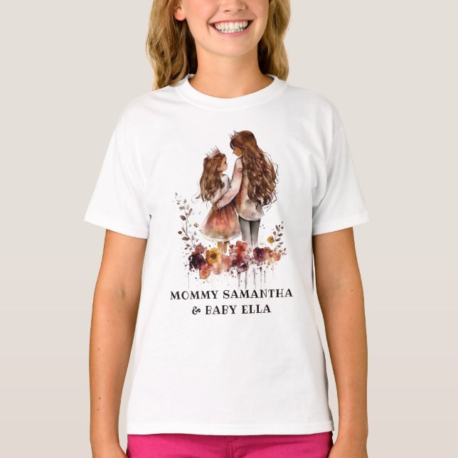 Camiseta Acuarela Mamá e Hija (1) (Anverso)