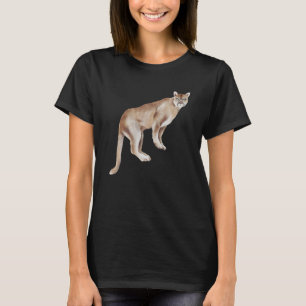 Camiseta Acuarela Montaña León Naturaleza animal Vida silve
