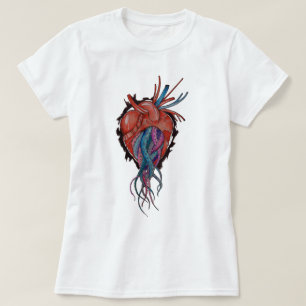 Camiseta Acuarela Octocardiaca, Octopus Heart