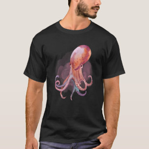 Camiseta Acuarela Octopus Deep Ocean Criaturas y Rift L