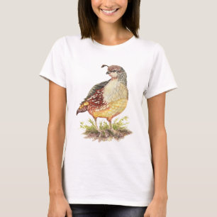 Camiseta Acuarela original de California Quail-Bird