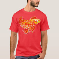 acuarela original de Golden Koi Carp