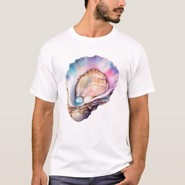 Camiseta Acuarela Ostra (Anverso)