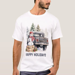 Camiseta Acuarela País Navidades camionetas añadir texto