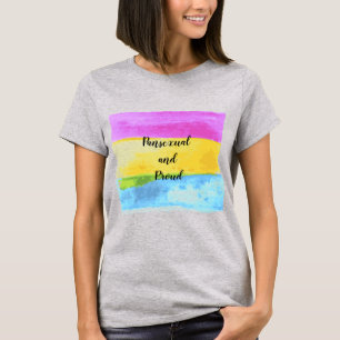Camiseta Acuarela pansexual y orgullosa