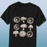Camiseta Acuarela para hongos<br><div class="desc">pintura acuática minimalista de setas en tonos neutros de marrón y gris. Arte original de Nic Squirrell. Perfecto para vegetarianos, veganos, cocineros y chefs.</div>