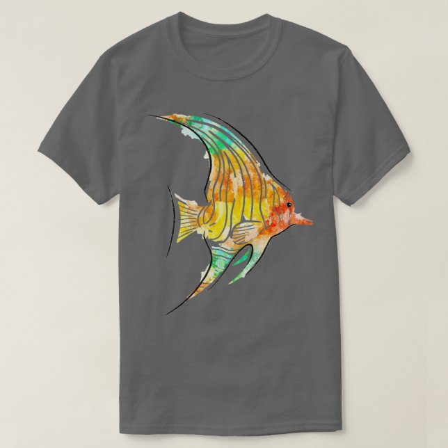 Camiseta Acuarela Pescado tropical (Diseño del anverso)