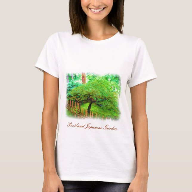 Camiseta acuarela Portland Japanese Garden (Anverso)