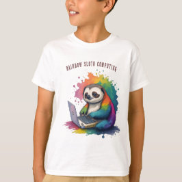 Camiseta Acuarela Rainbow Cute Slote Computing