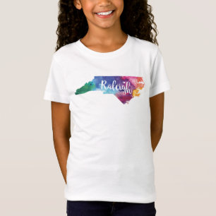 Camiseta Acuarela Raleigh, Carolina del Norte