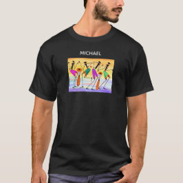 Camiseta Acuarela, resumen arte africano, baile de felicida