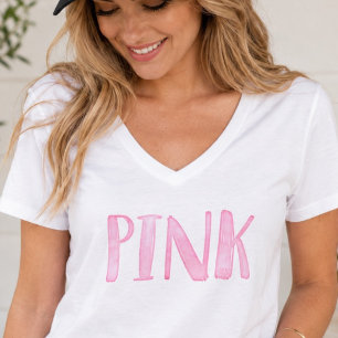 Camiseta Acuarela Rosa Diversión Moderna