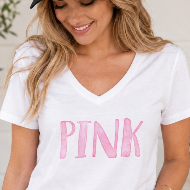 Camiseta Acuarela Rosa Diversión Moderna  (Subido por el creador)