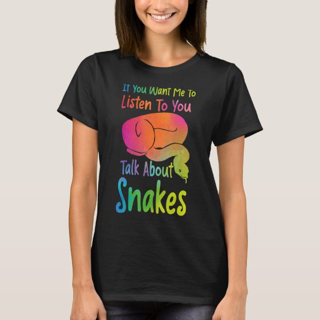 Camiseta Acuarela Serpiente De Serpiente Si Quieres Que Esc (Anverso)