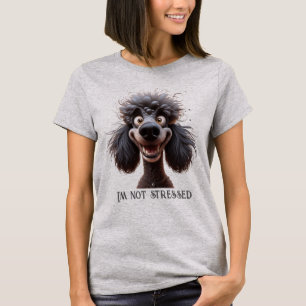 Camiseta Acuarela Stresde Poodle Diversión Perro Mascota An