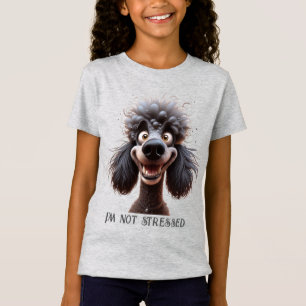Camiseta Acuarela Stresde Poodle Diversión Perro Mascota An