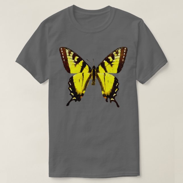 Camiseta Acuarela Tigre Melocotón Mariposa Trasera (Diseño del anverso)