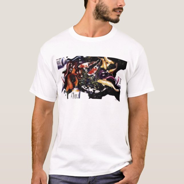 Camiseta "Acuarela tímida de los pescados y de la pintura (Anverso)