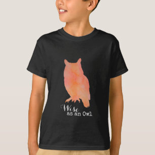 Camiseta Acuarela tipográfica sabia como un búho