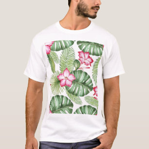 Camiseta Acuarela tropical: patrón sin foco