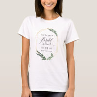 acuarela verde floral elegante ducha de novia 