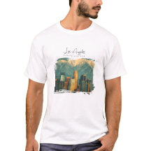 Acuarela Vintage de Los Ángeles | California Retro
