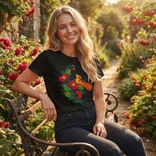 Camiseta Acuarelas de arte popular ucraniano de Petrikivka 