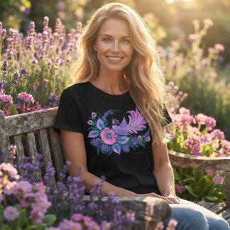 Camiseta Acuarelas de arte popular ucraniano Petrikivka fir