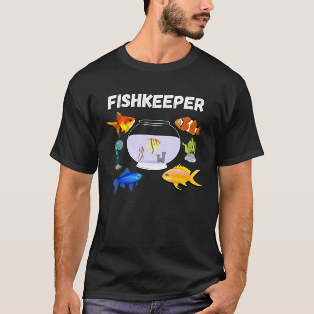 Camiseta Acuario Acuario Acuario Pescador Tanque de Pescado (Anverso)