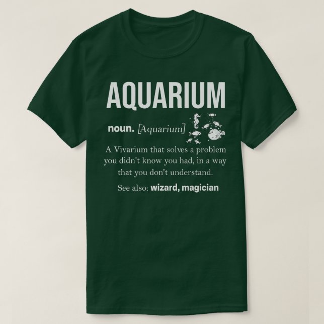 Camiseta Acuario Acuario Acuático de Pesca Acuático 3 (Diseño del anverso)